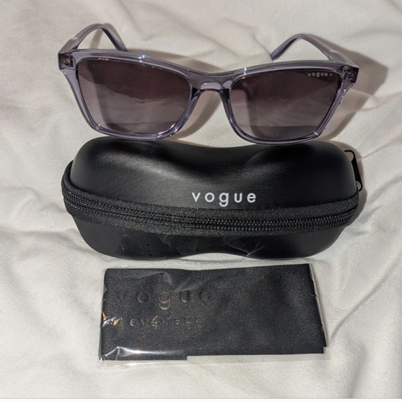 Vogue Accessories - Vogue Women's Lavender Transparent Sunglasses With Cases And Lens Cloth NIB